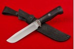 Нож Боец (95Х18, чёрный граб, литье мельхиор)
